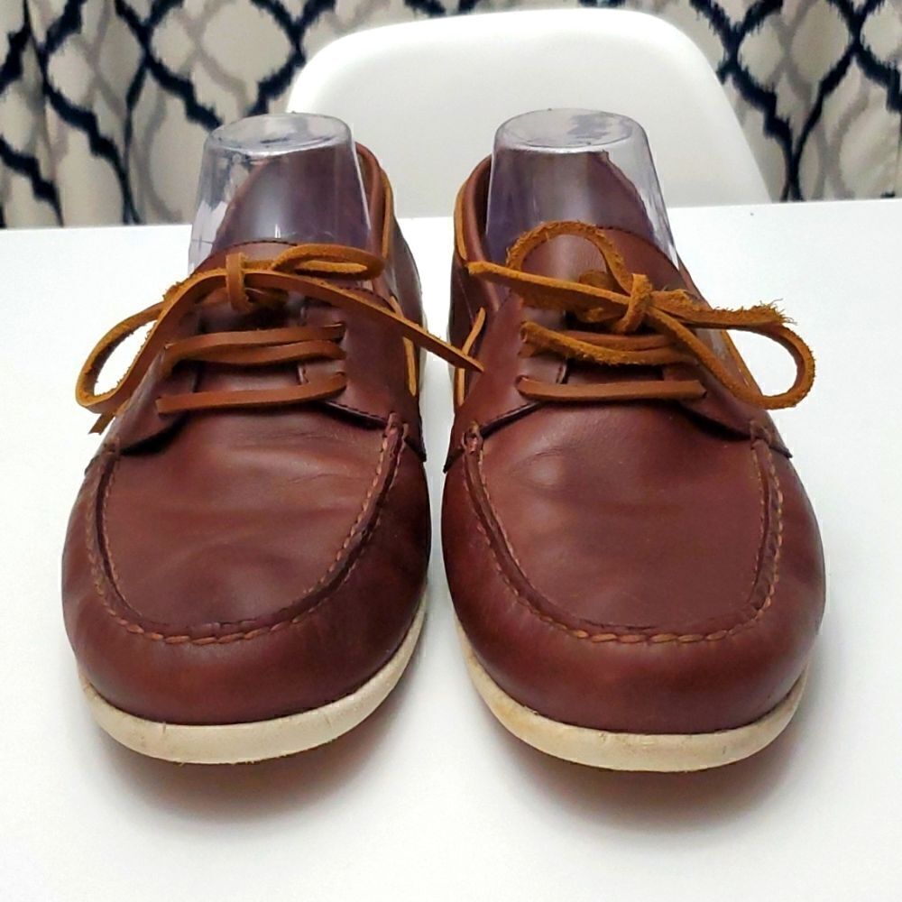 Tommy Bahama Brown Leather Loafers - Picture 2 of 8